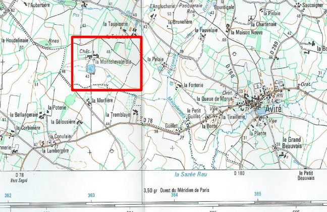 carte ign chateau de La Montchevalleraie